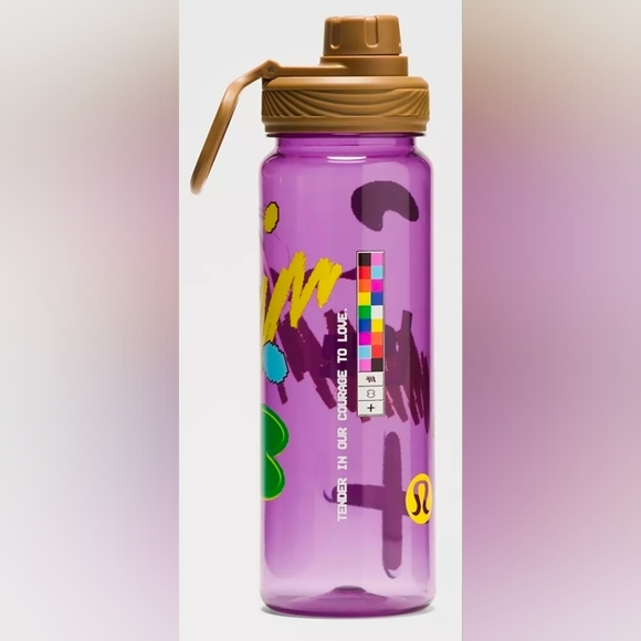 Lululemon Back To Life Clear Bottle 24oz Dark Mystic/Bold Beige Pride, New! - Picture 3 of 3